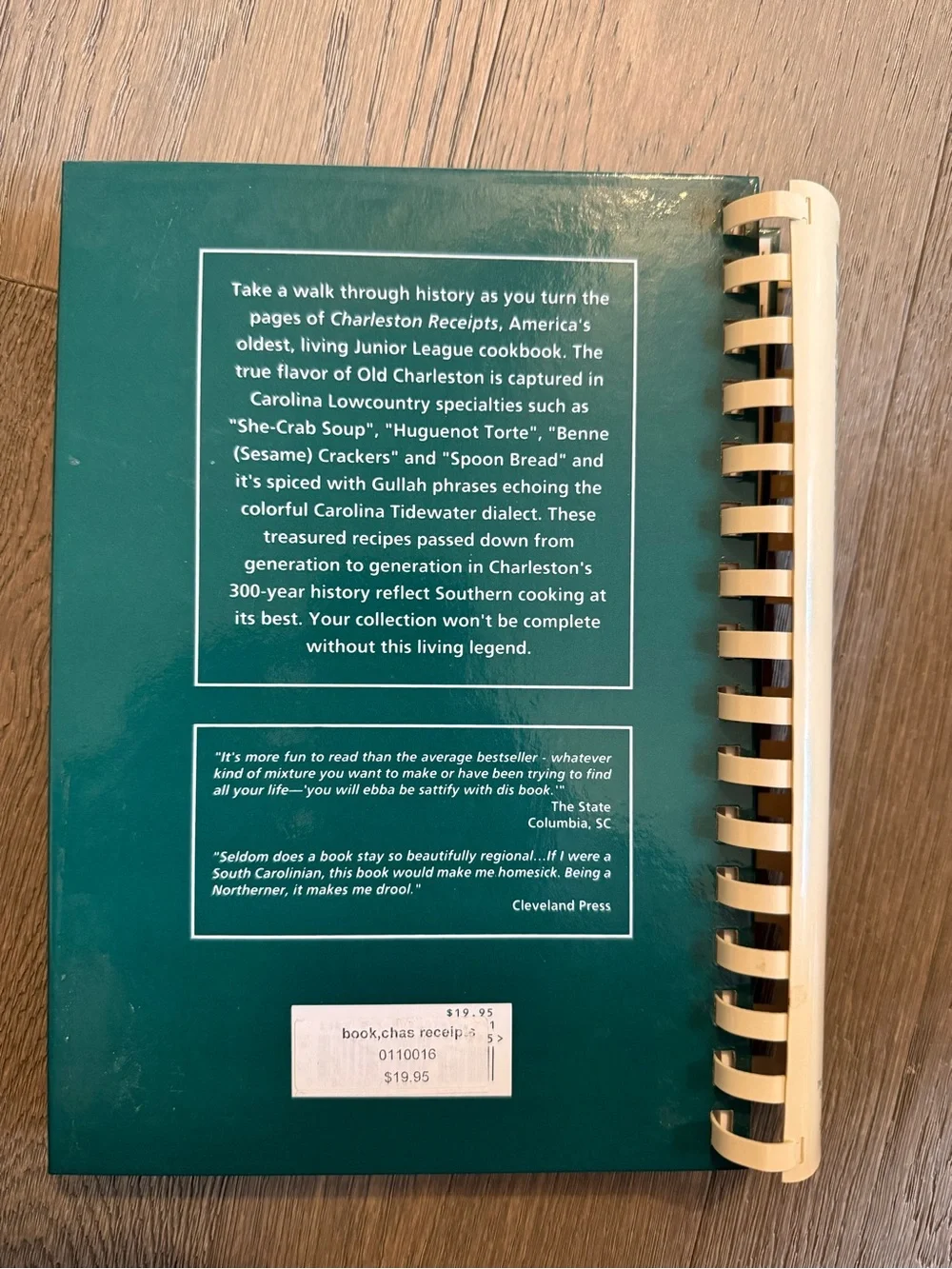 Charleston Receipts Cookbook – Green Cover